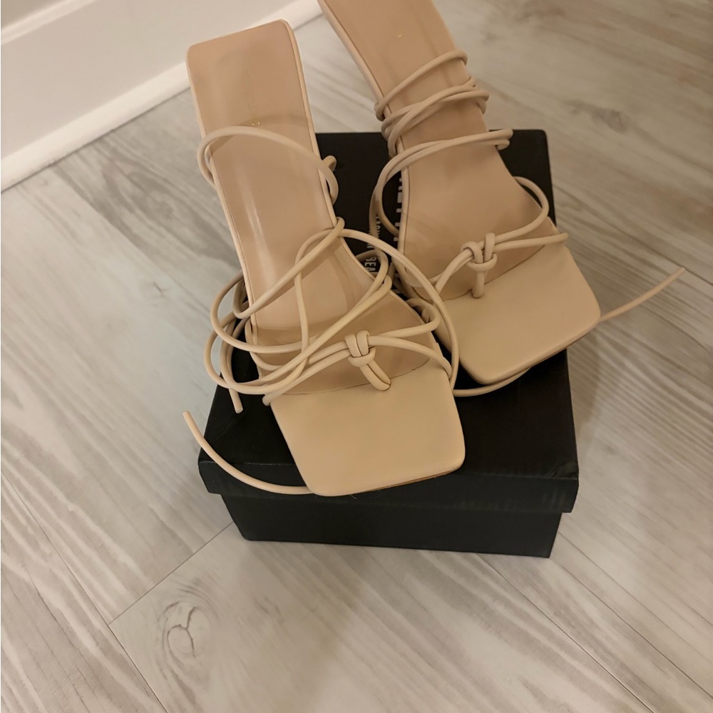 PrettyLittleThing Nude Strappy Heels